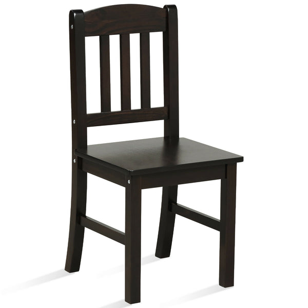 Kids desk and chair set with hutch and bookshelves, perfect for study and playtime. Angle 8 view.