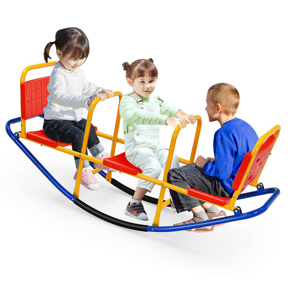 Outdoor Kids Seesaw Swivel Teeter for 3 to 8 Years Old