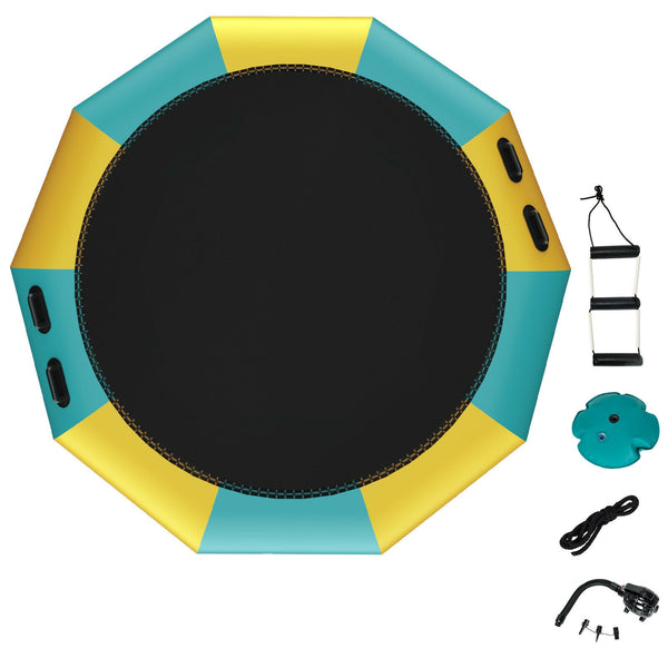10 Feet Inflatable Splash Padded Water Bouncer Trampoline for kids, perfect for outdoor fun and summer play.