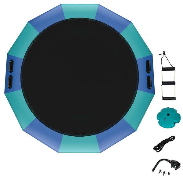 15 Feet Inflatable Splash Padded Water Bouncer Trampoline for kids, perfect for summer fun and outdoor play.