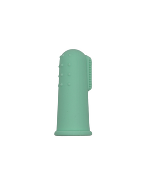 Mint finger toothbrushes for babies, designed for gentle oral care, shown from angle 2.