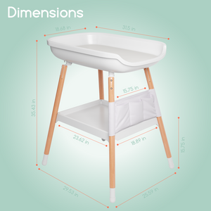 Deluxe Diaper Changing Table (Changing Pad Included) - MOOGCO Baby