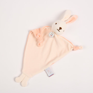 DOU DOU | Pink Velour Bunny (27cm) | Made in France - MOOGCO Baby