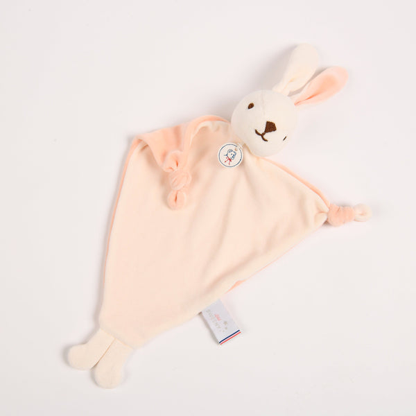 DOU DOU | Pink Velour Bunny (27cm) | Made in France