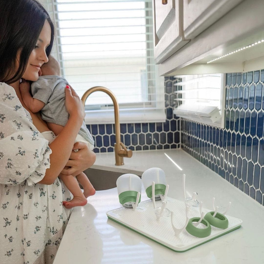 Slim Drying Rack for baby items, space-saving design, efficient drying solution for parents.