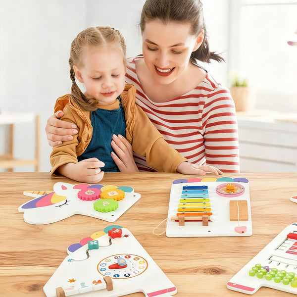 11-in-1 Dinosaur Activity Wall Busy Board for toddlers, promoting education and early development through engaging play.
