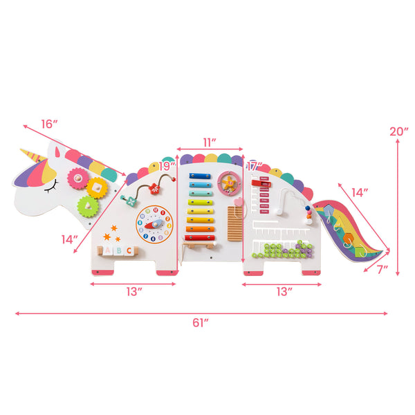 11-in-1 Dinosaur Activity Wall Busy Board for toddlers, promoting education and early development through play.