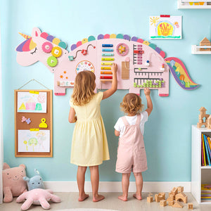 11-in-1 Dinosaur Activity Wall Busy Board for toddlers, promoting education and early development through play.