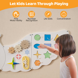 11-in-1 toddler owl activity wall busy board for kids 3+, featuring engaging learning panels and fun activities.
