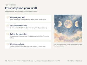 Watercolor Moon Phases Wall Mural, image 6