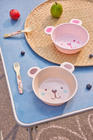 Rice By Rice Melamine Kids Bowl Brown Bear 16.9oz