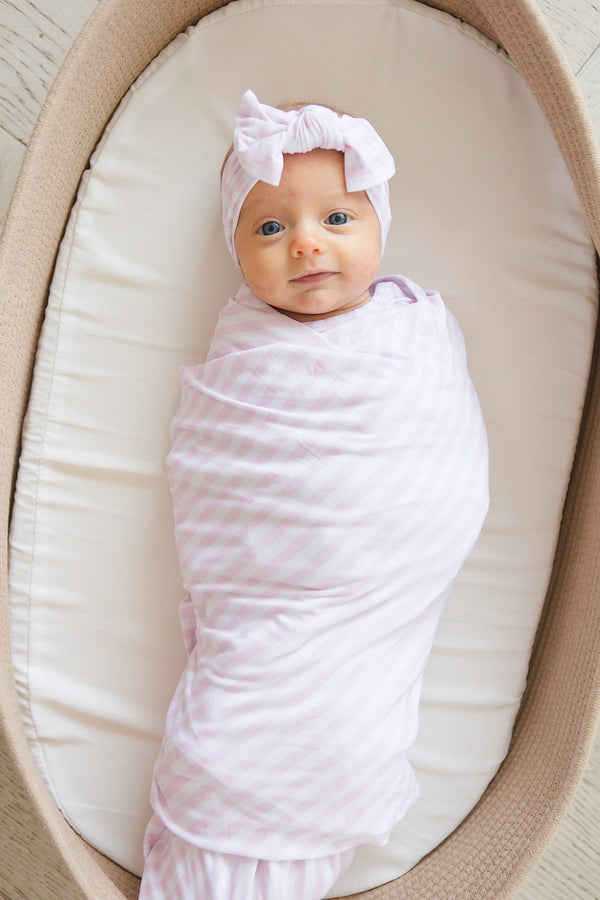 Pink Stripes - Lightweight Blanket