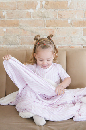 Pink Stripes - Lightweight Blanket