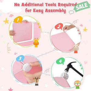 12 Cube Kids Wardrobe Closet with Hanging Section and Doors-White White Kids Storage