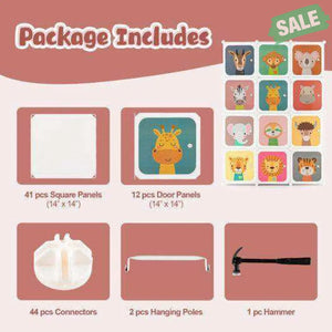 12 Cube Kids Wardrobe Closet with Hanging Section and Doors-White White Kids Storage