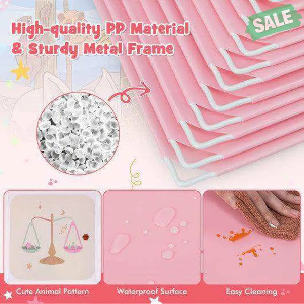 12 Cube Kids Wardrobe Closet with Hanging Section and Doors-White White Kids Storage