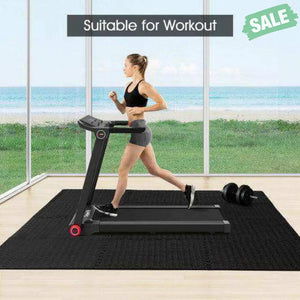 12 Pieces Puzzle Interlocking Flooring Mat with Anti-slip and Waterproof Surface Black Baby Gyms & Playmats