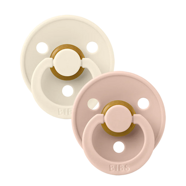 Latex Colour Pacifier - Size 1 (2-Pack) Blush/Ivory