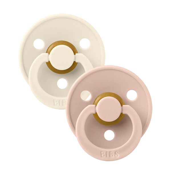 Latex Colour Pacifier - Size 1 (2-Pack) Blush/Ivory