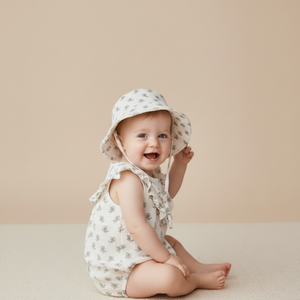 Organic Bucket Sun Hat - Poppy