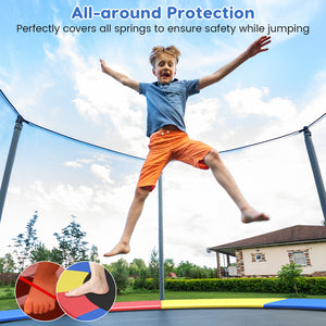 Trampoline Pad Replacement Safety Pad with Fixing Straps (Multicolor)