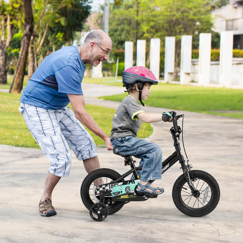 12-inch adjustable kids bike for ages 3-4, low frame design, viewed at angle 29. Perfect for young riders!