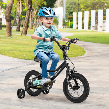 12-inch adjustable kids bike for ages 3-4, featuring a low frame for easy riding and stability.