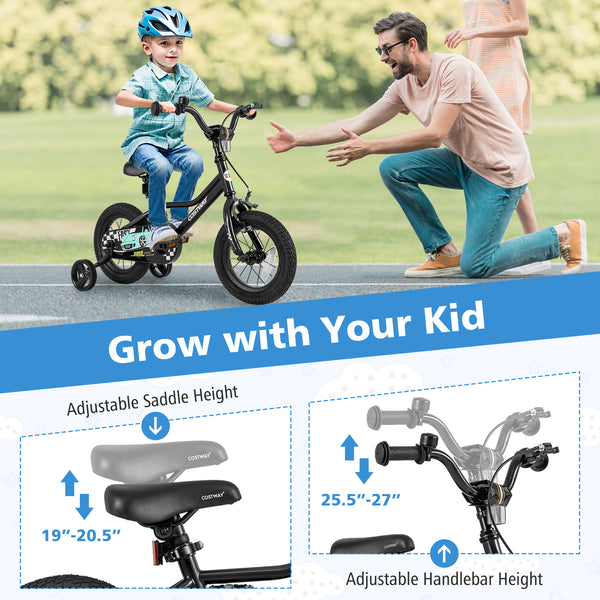 12-inch adjustable kids bike for ages 3-4, viewed from angle 4, perfect for early riders.