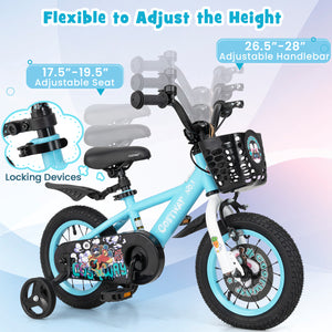 16-inch kids bike with adjustable handlebar and saddle for children aged 4-8, shown at angle 29.