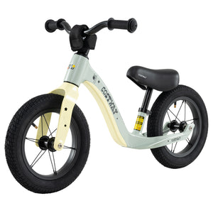 12-inch balance bike with adjustable seat and rotatable handlebar for toddlers over 36 months, viewed from angle 3.