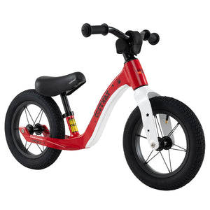 12-inch balance bike with adjustable seat and rotatable handlebar for toddlers over 36 months, shown at angle 10.