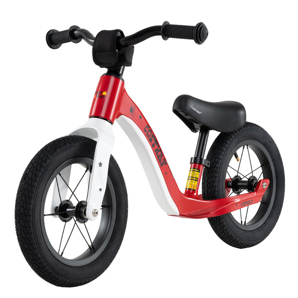 12-inch balance bike with adjustable seat and rotatable handlebar for kids over 36 months, shown at angle 11.