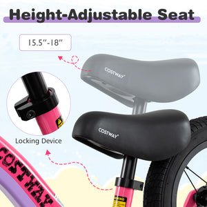 12-inch balance bike for toddlers with adjustable seat and rotatable handlebar, perfect for kids over 36 months.