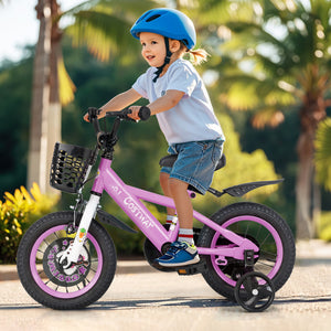 16-inch kids bike for ages 4-8, featuring adjustable handlebar and saddle, perfect for outdoor sports fun.