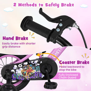 16-inch kids bike for ages 4-8, featuring adjustable handlebar and saddle, perfect for outdoor fun and exercise.