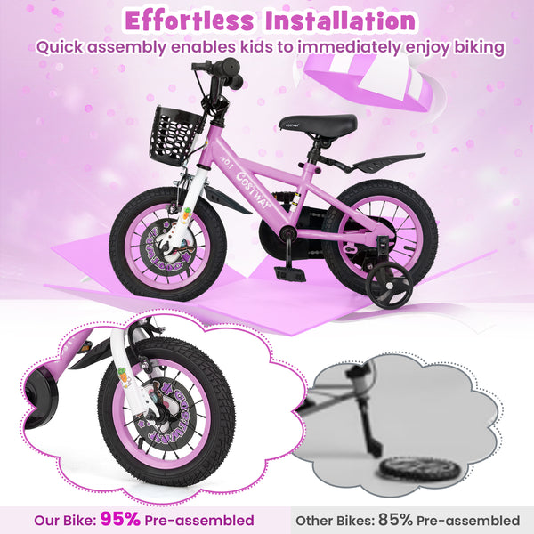 16-inch kids bike for ages 4-8, featuring adjustable handlebar and saddle, perfect for outdoor fun and exercise.