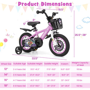 16-inch kids bike for ages 4-8 with adjustable handlebar and saddle, perfect for outdoor fun and active play.