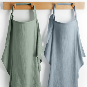 Muslin Nursing Cover, Pack of 2 in Fern and Pacific Blue