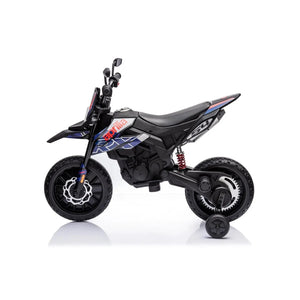 12V Aprilia Motorcycle 1 Seater Ride-on for kids, angled view showcasing vibrant design and fun features.