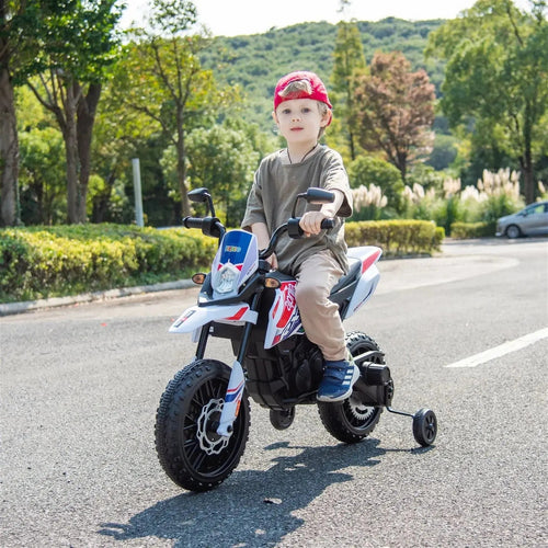 12V Aprilia Motorcycle ride-on for kids, one-seater, perfect for outdoor fun and adventure.