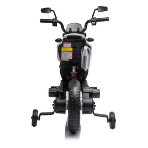 12V Aprilia Motorcycle ride-on for kids, single seater, angled view showcasing design and features.