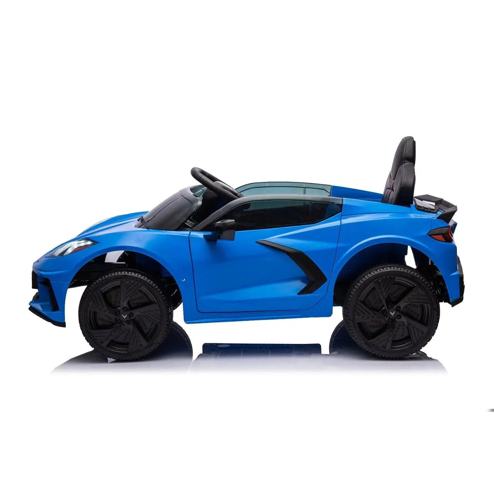 12V Chevrolet Corvette C8 Stingray kids ride-on car for one, perfect for outdoor fun and adventure.