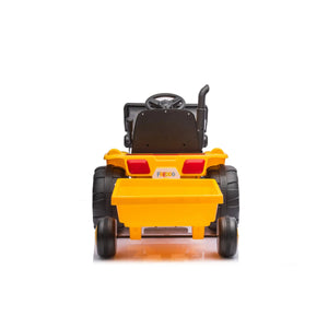 12V Freddo Excavator ride-on car for kids, one seater, shown from angle 5, perfect for outdoor play and adventure.