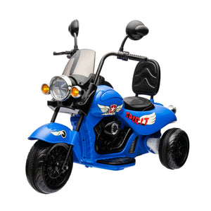 12V Freddo Kids Cruiser motorcycle for kids, one-seater ride-on car, angled view showcasing vibrant design and features.