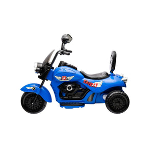 12V Freddo Kids Cruiser motorcycle for one, angled view showcasing vibrant design and fun features for kids.