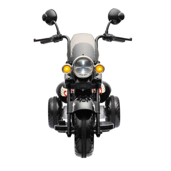 12V Freddo Kids Cruiser 1 Seater Motorcycle in angle view, perfect ride-on car for adventurous toddlers.