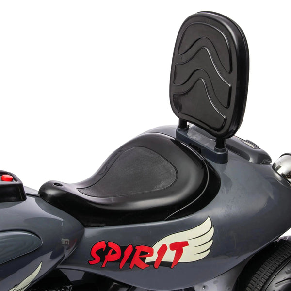 12V Freddo Kids Cruiser motorcycle for kids, 1 seater, angled view showcasing vibrant design and fun features.