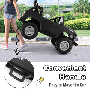 12V 2-seat Toyota FJ40 kids ride-on car with remote control, perfect for outdoor fun and adventures.