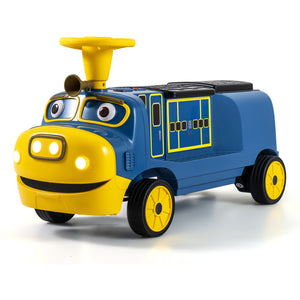 12V 2-Seater Kids Ride on Train with Height Adjustable Seat and Music Licensed Chuggington