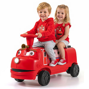 12V 2-Seater Kids Ride on Train with Height Adjustable Seat and Music Licensed Chuggington